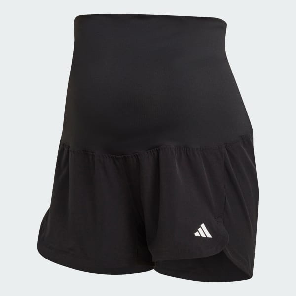 adidas Pacer Woven Stretch Training Maternity Shorts - Black, Women's  Training