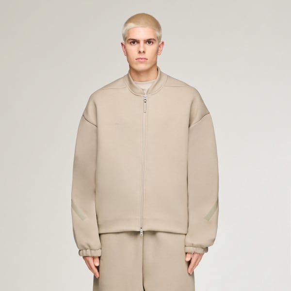 Beige adidas x entire studios Z.N.E. 유니폼 풀집 니트