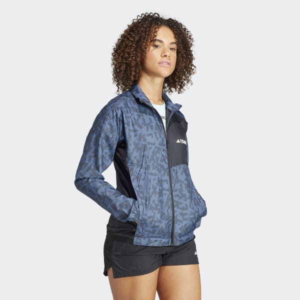 adidas Terrex Trail Running Wind Jacket Blue adidas Singapore