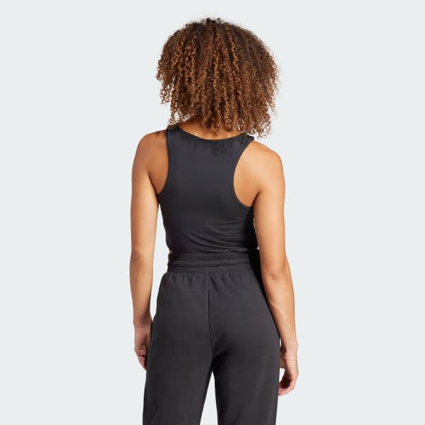 Adidas black tank crop top store
