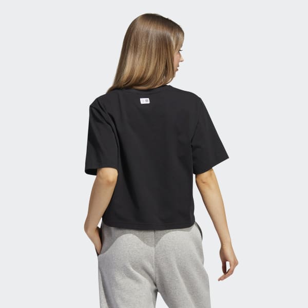 Black Disney Sport Cropped Tee ZK457