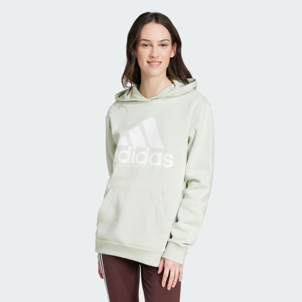 Green and white adidas hoodie sales