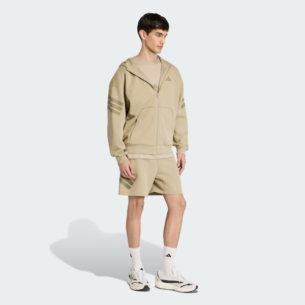 Brown Future Icons 3-Stripes Full-Zip Hoodie