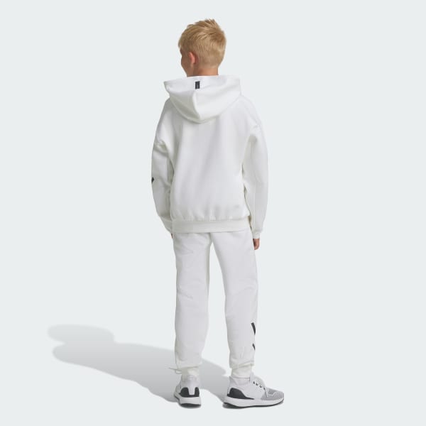 White adidas Z.N.E. Tapered-Leg Pants
