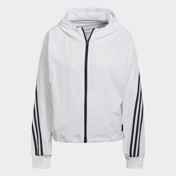 White adidas windbreaker store