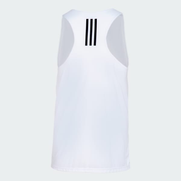 Branco Regata Own The Run 3 Listras