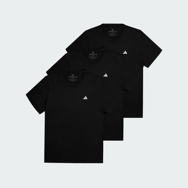 Negro 3-Pack playeras algodón