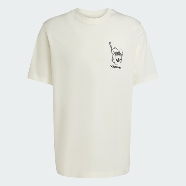 สีขาว เสื้อยืดทรงหลวม Ramen Box GFX