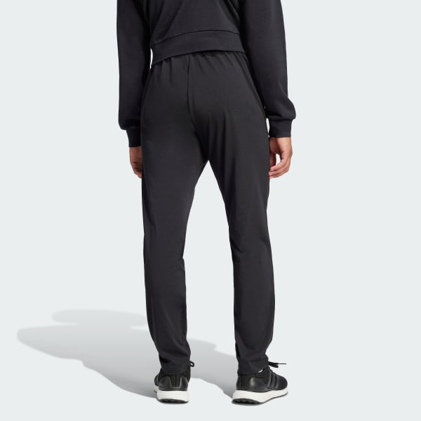 Black Essentials Small Logo Single Jersey Pants