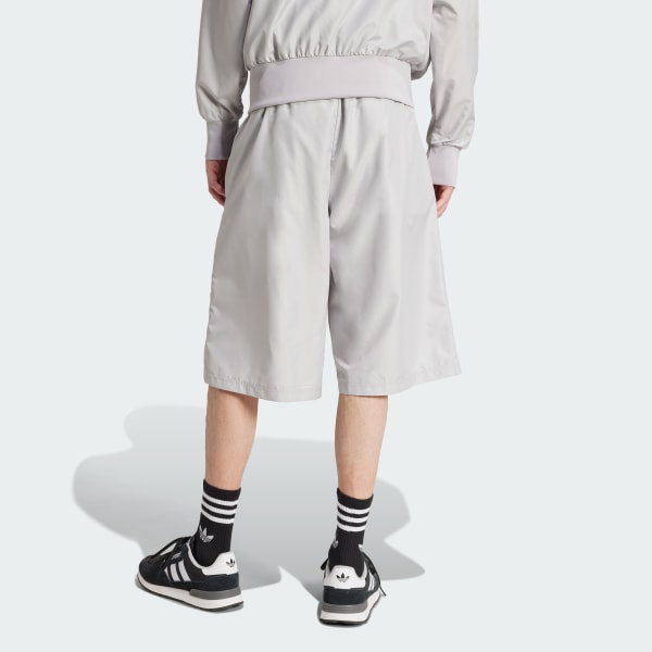 Grey Fashion Front Stripes Firebird Shorts