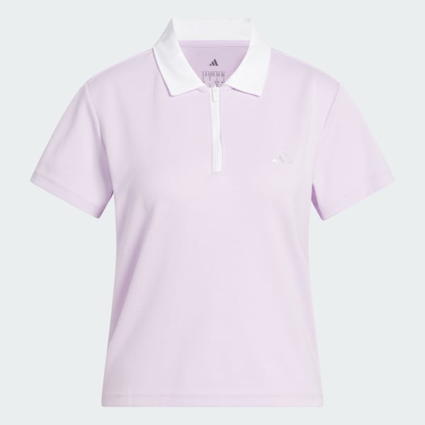 adidas Summer Prep Zip Polo Shirt - Purple | Free Shipping