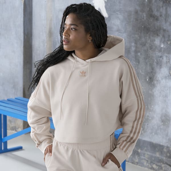 adidas Cropped Hoodie – Große Größen Beige | adidas Austria adidas Cropped Hoodie – Große Größen Beige | adidas Austria