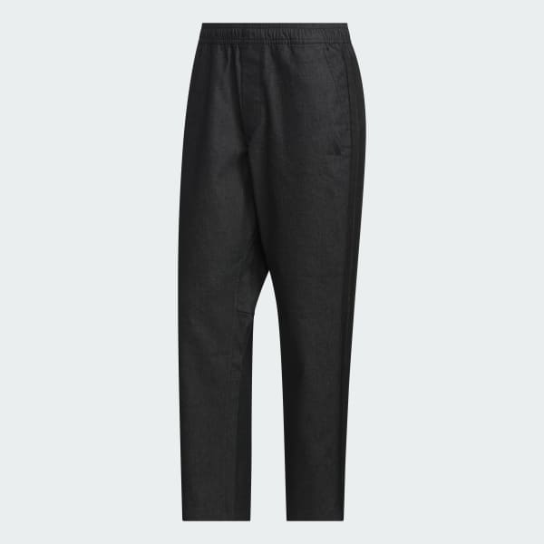 Đen QUẦN DENIM DÀI CO GIÃN ESSENTIALS PLUS DÁNG TIÊU CHUẨN, GẤU MỞ