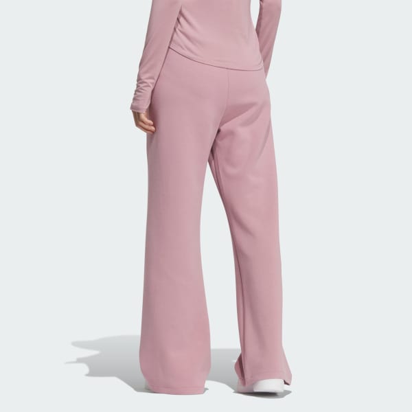 fialová ZVONOVÉ NOHAVICE FLARED LEG KNIT PANT