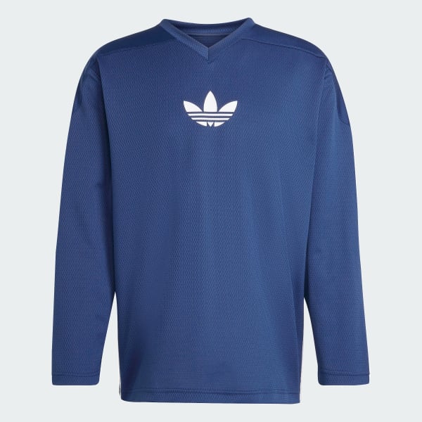 Blue adidas Originals Adicolor Mesh Long Sleeve