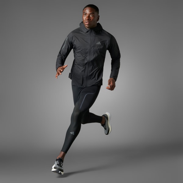 ブラック アディゼロ ランニング ロングレギンス