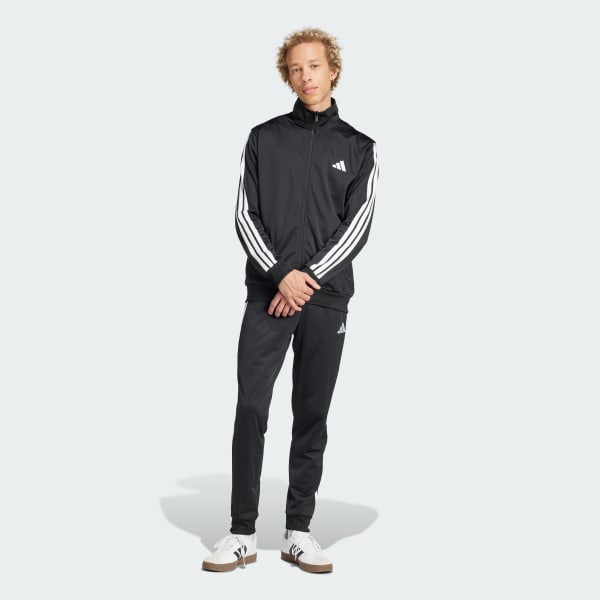 Negro Conjunto Sportswear Basic 3 Franjas Tricot