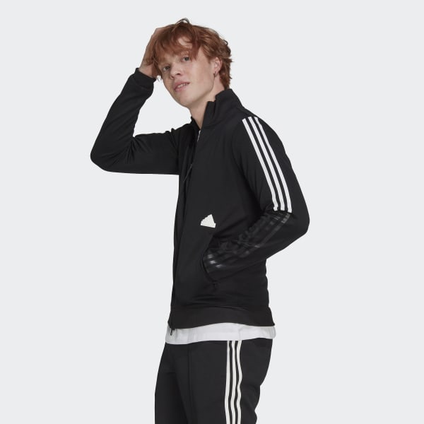 Czerń 3-Stripes Fitted Track Top CN315