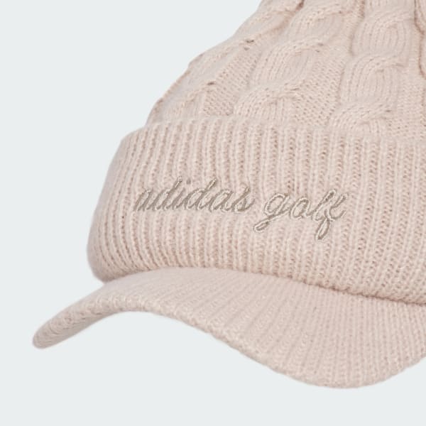 ブラウン 【ゴルフ】ポンポンブリムニットキャップ