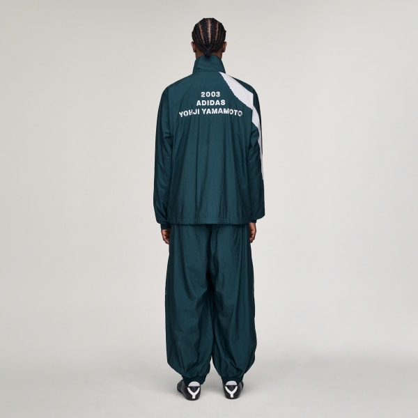 Yesil Y-3 RAW EDGE 3 STRIPES NAYLON KAPLAMA CEKET