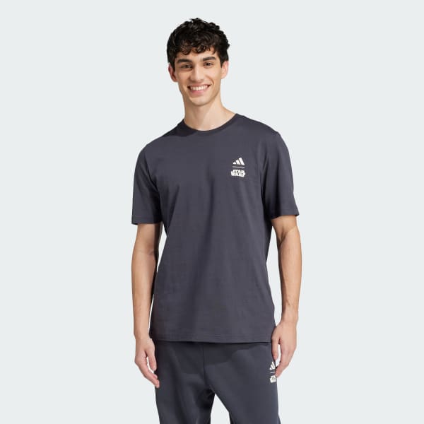 Grau ADIDAS X STAR WARS THE MANDALORIAN REGULAR FIT BACK GRAPHIC T-SHIRT