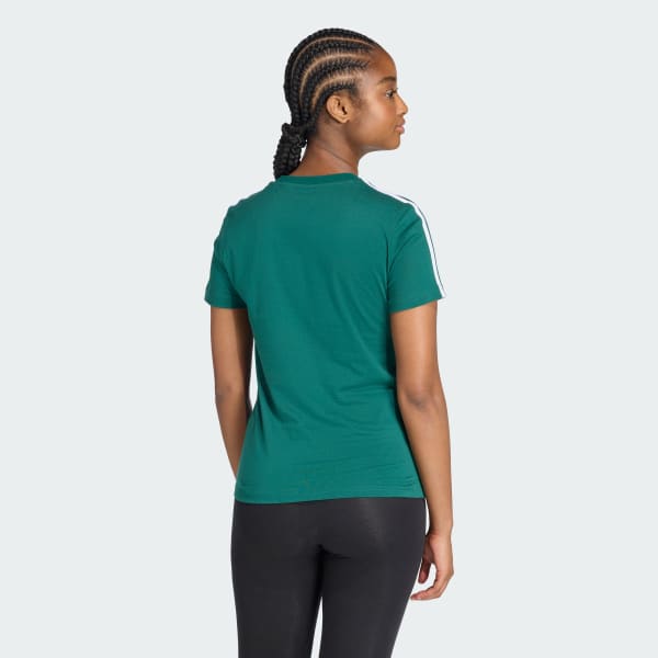 Green Essentials Slim 3-Stripes Tee