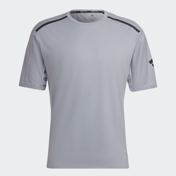 Grey Workout PU-Coated T-Shirt DD215