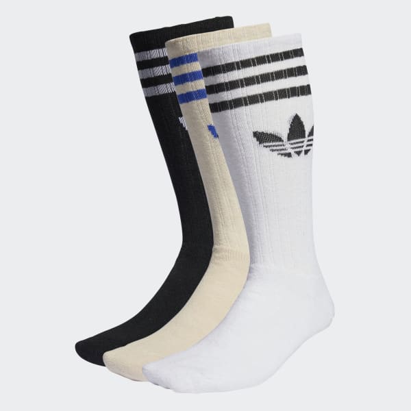 White Blue Version Classic Crew Socks 3 Pairs