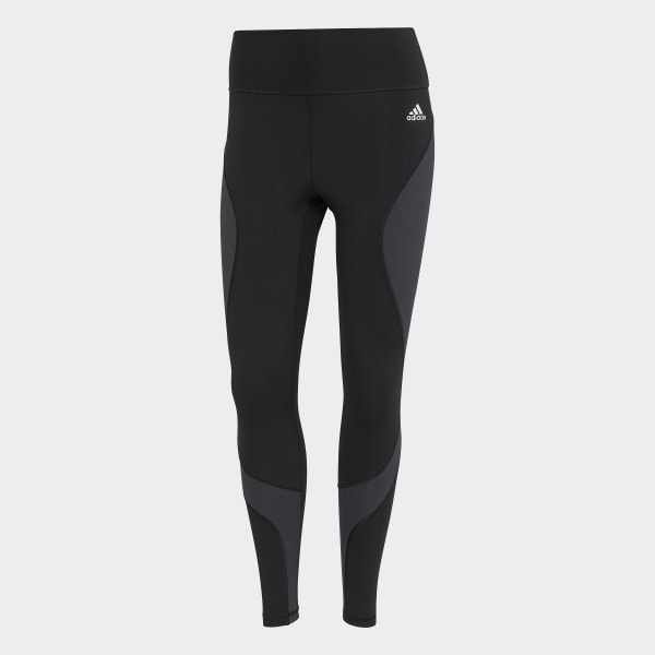 Black Training Essentials HIIT Colourblock 7/8 Tights DB687