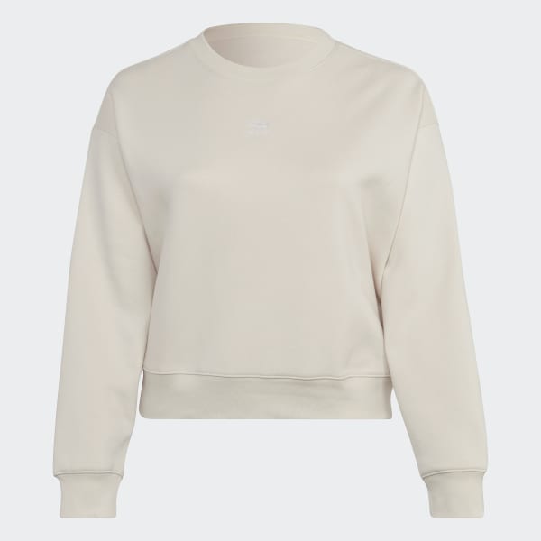 adidas Adicolor Essentials Crew Sweatshirt (Plus Size) - Beige | Women ...