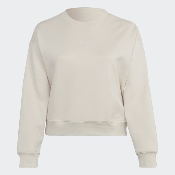 Beige Sweat-shirt Adicolor Essentials Crew (Grandes tailles) N4176