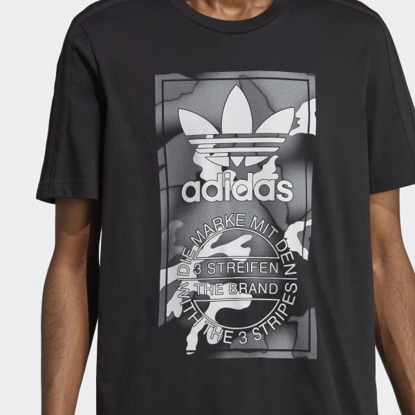 Zwart Graphics Camo Tongue T-shirt