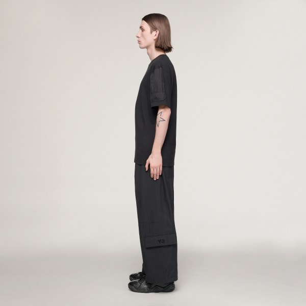 ブラック Y-3 CROPPED STRAIGHT LEG PANTS