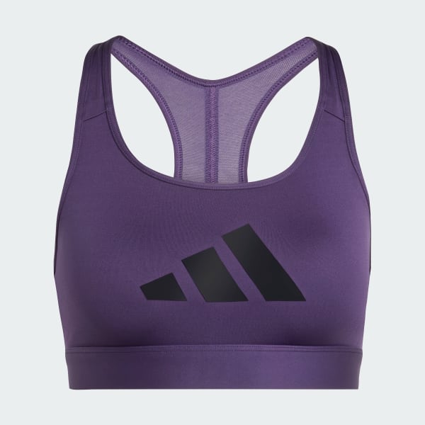 Purpura Top Deportivo Powerreact Big Logo Estampado