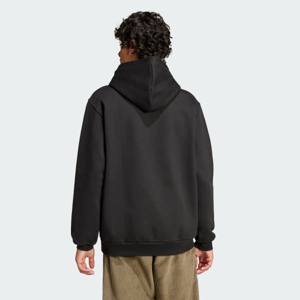 Siyah Fashion Oversized Graphic Kapüşonlu Üst