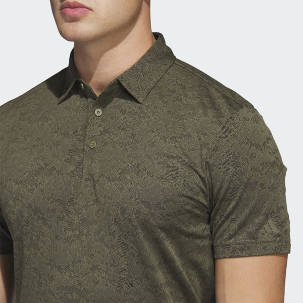 Green Textured Jacquard Golf Polo Shirt