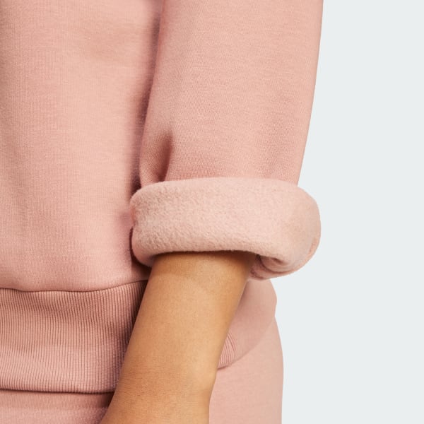 adidas ALL SZN Fleece Loose Quarter-Zip Sweatshirt - Pink