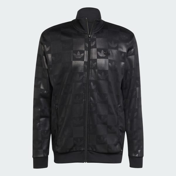 cerná Monogram All Over Print Regular Track Top