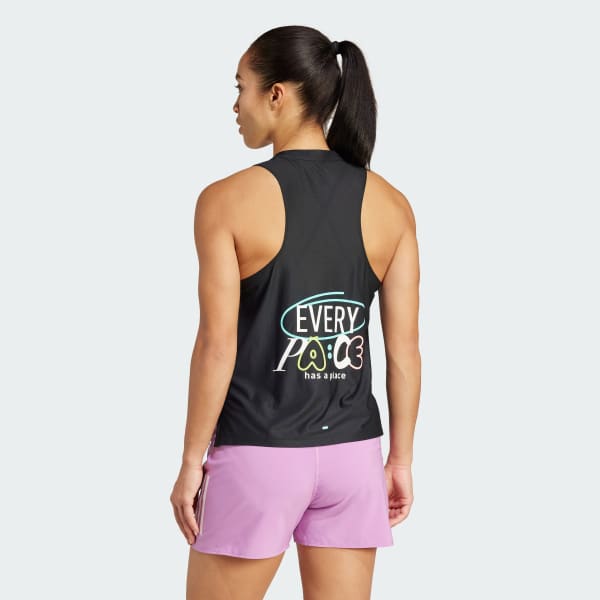 Zwart Own the Run Runners Tanktop