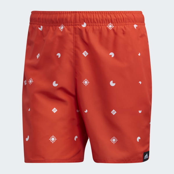 adidas allover print swim shorts
