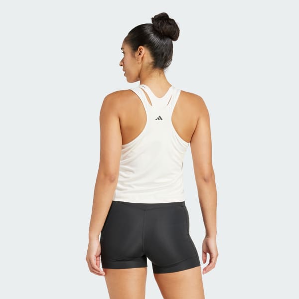 Blanco Camiseta de tirantes Power Reversible Tight Fit 3 bandas