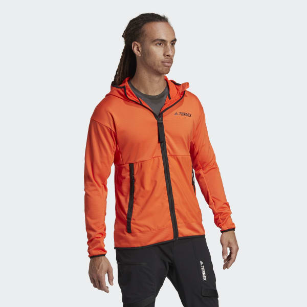 Laranja Casaco de Caminhada com Capuz em Fleece Tech TERREX