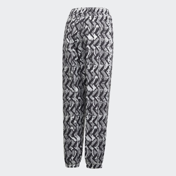 Negro Allover Print Tracksuit Bottoms IYT04