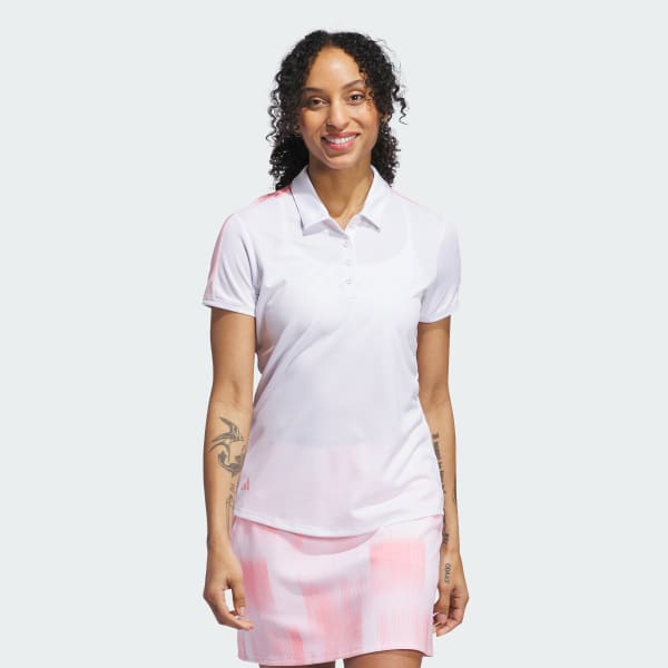 White Ultimate365 Printed Polo