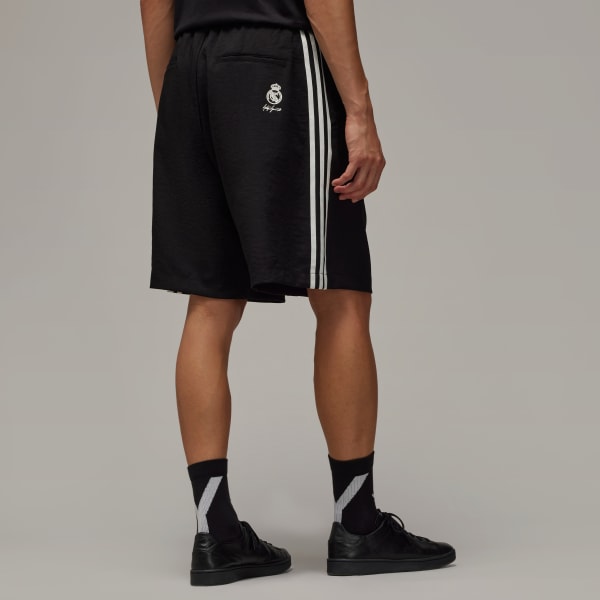 Black Y-3 레알 마드리드 트래블 쇼츠