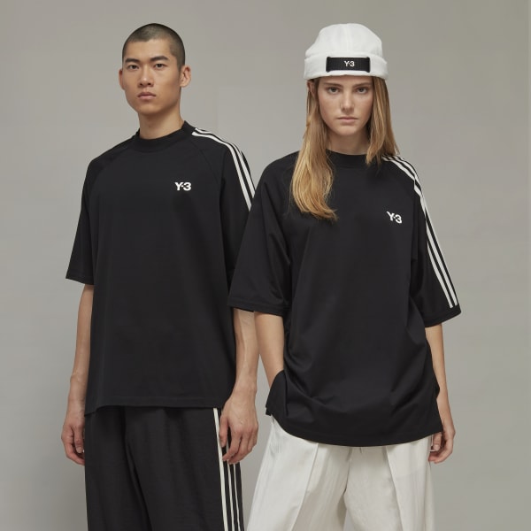 adidas Y-3 adidas | | Unisex Sleeve Tee Black 3-Stripes Lifestyle - Short US