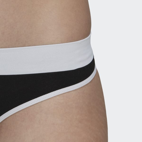 Czerń Modern Flex Cotton Thong Briefs HPO16