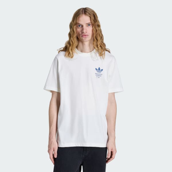 White AD HEALTH CLUB T-Shirt