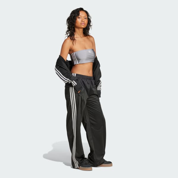 Cinza Top Tubo Três Listras