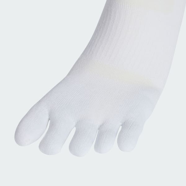 ホワイト サッカー 5本指ソックス 1足組